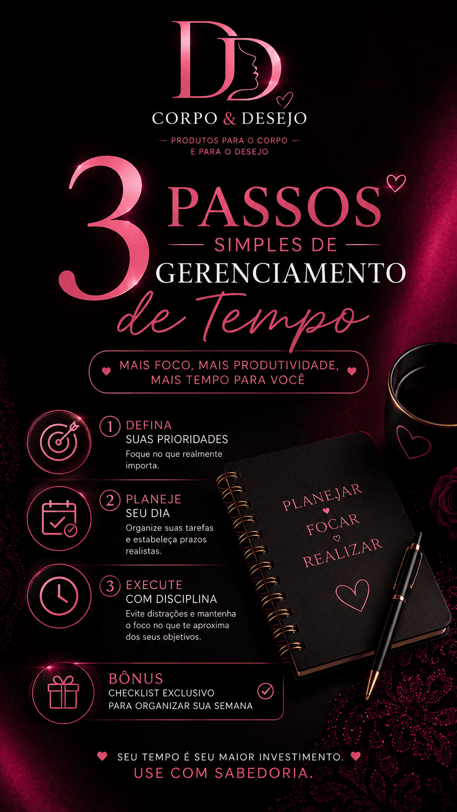 Bônus: 3 Passos de Gerenciamento de Tempo